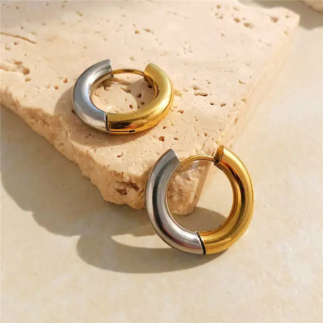 Geometric U-Shaped Stud Earrings