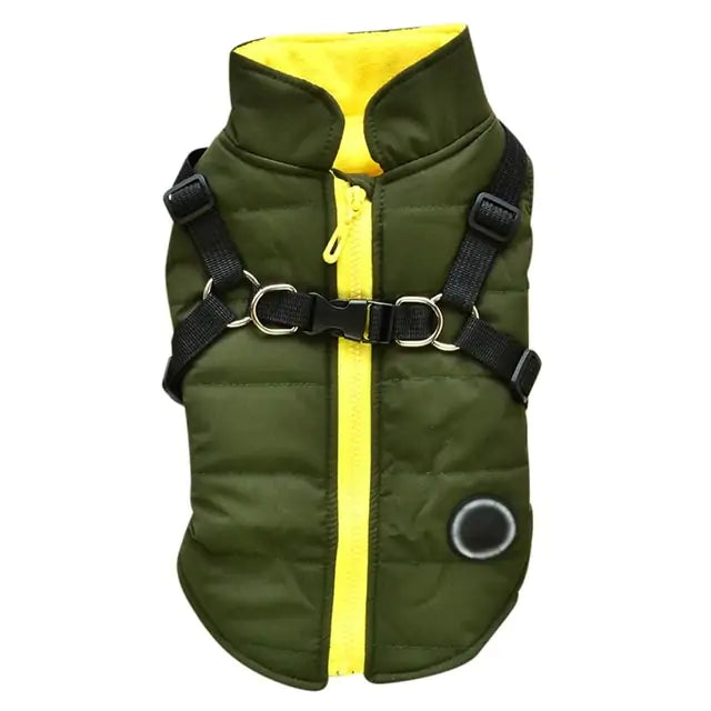 Waterproof Pet Coat With Harness