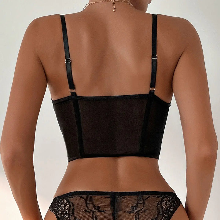 Bustier push-up de malla: sensualidad elegante