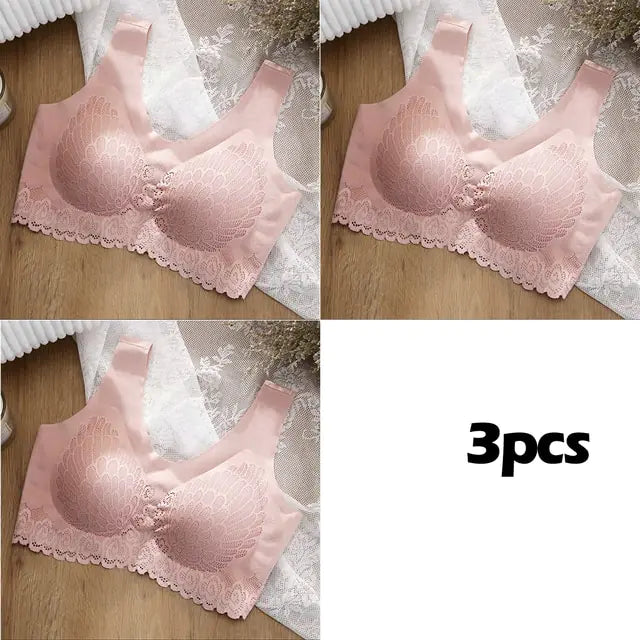 Vip Link 3pcs Plus 4XL Latex Bra Seamless Bras