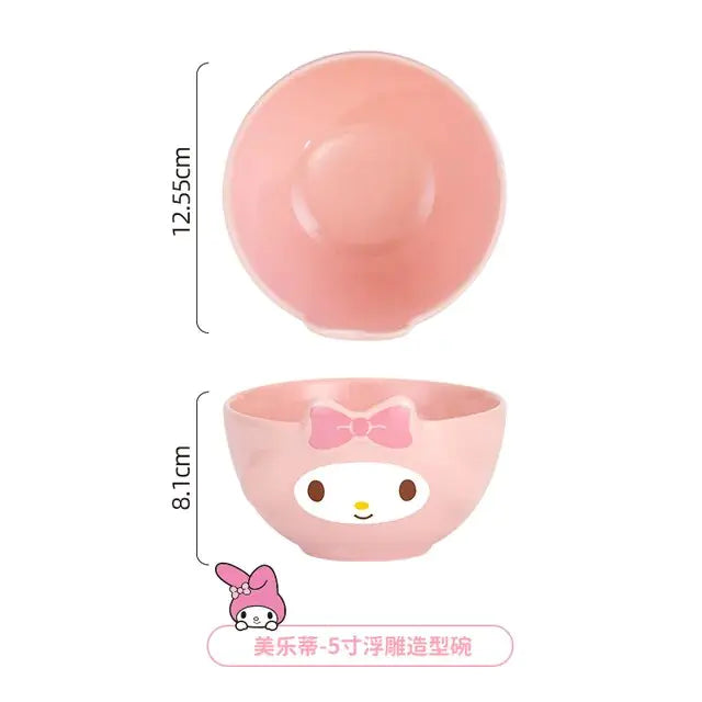 Cute Sanrio Ceramic Bowl Set