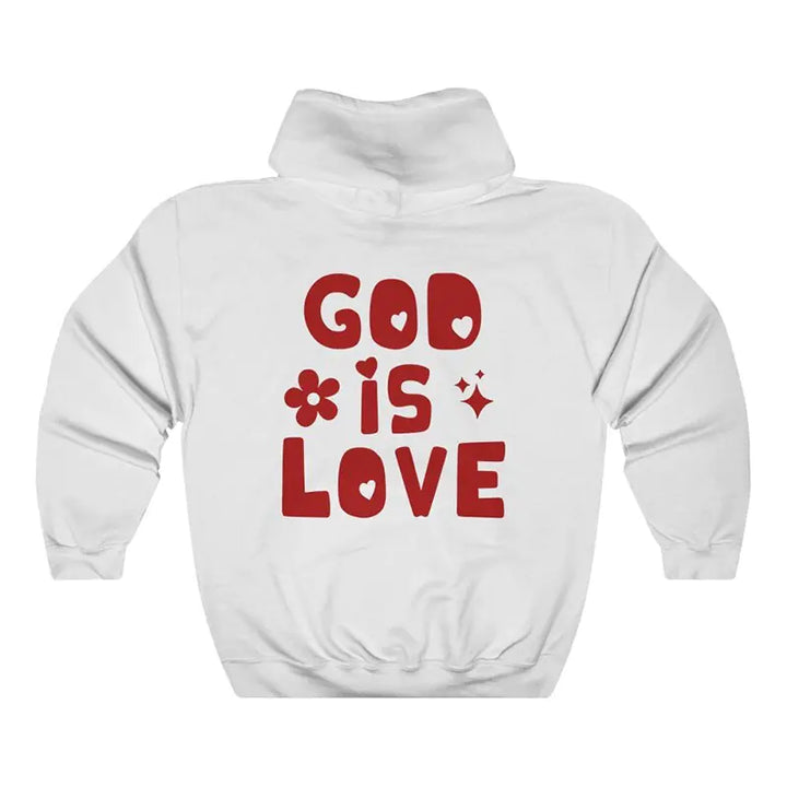 Sudadera con capucha y estampado en la espalda 'God Is Love'