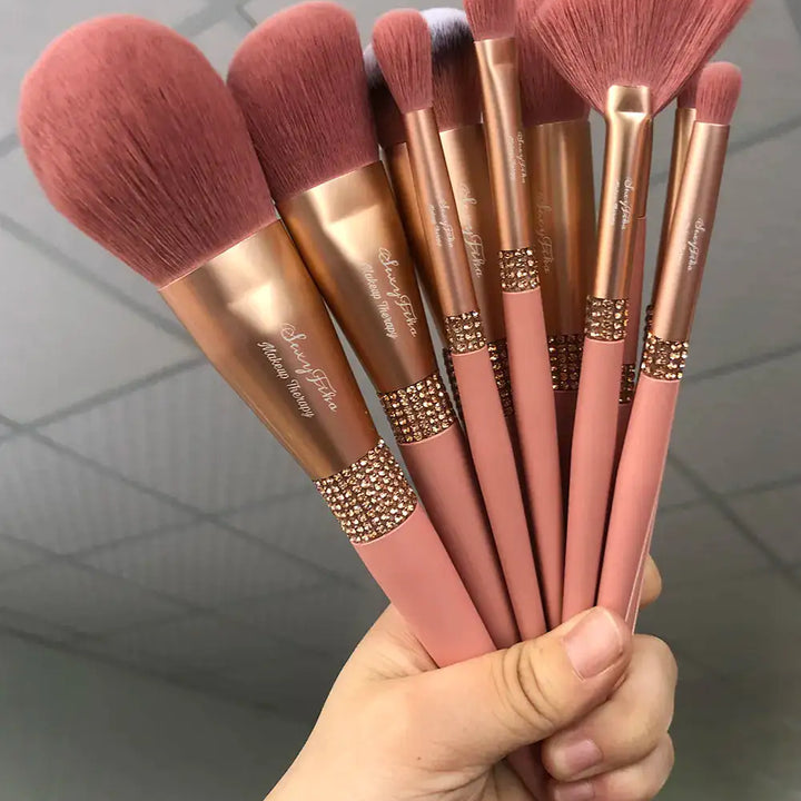 Belle&Rose™ Pink Sunset Brush Set