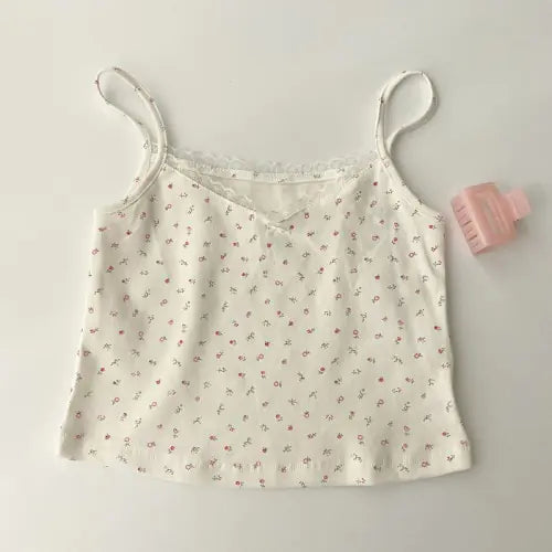 Tops ajustados de encaje corto de verano