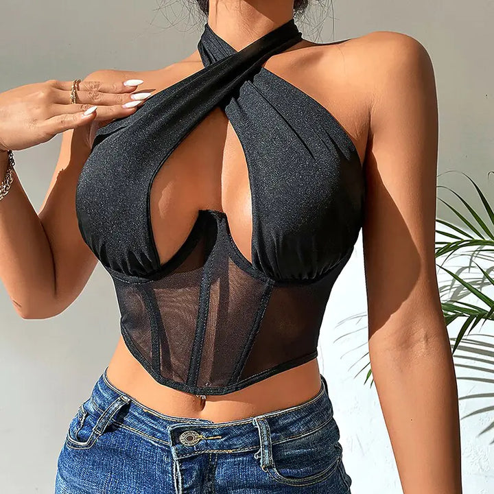 Bralette push-up de malla sexy