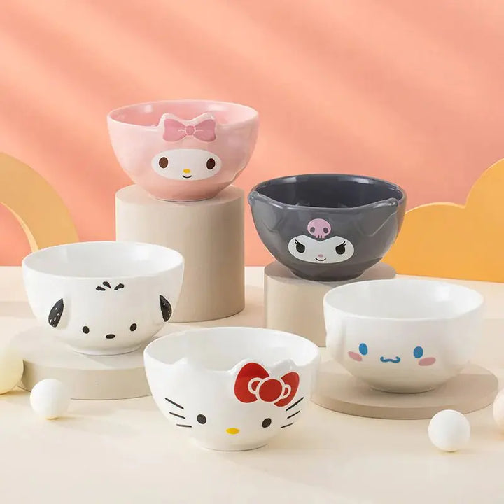 Cute Sanrio Ceramic Bowl Set