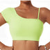 Summer Sexy Oblique Shoulder Yoga Clothes Tops