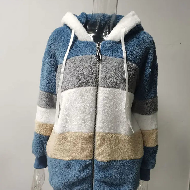 Casual Fleece Hooded Plush Coat