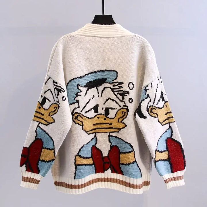 Women's Autumn Winter Cartoon Sweater Coat