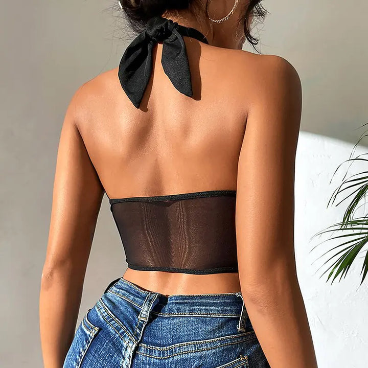 Bralette push-up de malla sexy