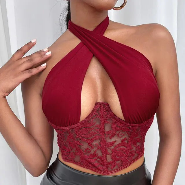 Bralette push-up de malla sexy